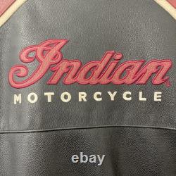 Womens Indian Motorcycles Leather Moto Jacket Size XL