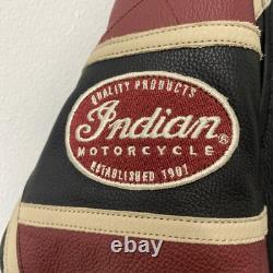 Womens Indian Motorcycles Leather Moto Jacket Size XL