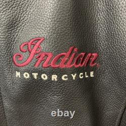 Womens Indian Motorcycles Leather Moto Jacket Size XL