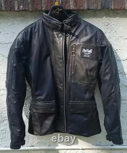 Womens Triumph Barbour Leather and Fabric Motorcycle Riding Jacket (XS/small)