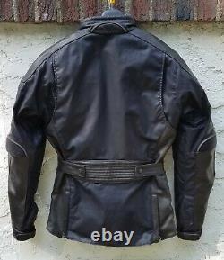 Womens Triumph Barbour Leather and Fabric Motorcycle Riding Jacket (XS/small)