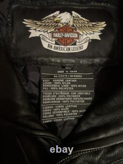 XL Harley Davidson Leather Ace Of Spades Jacket, With Removable. Like New