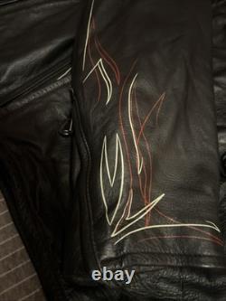 XL Harley Davidson Leather Ace Of Spades Jacket, With Removable. Like New
