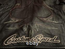 XL Harley Davidson Leather Ace Of Spades Jacket, With Removable. Like New