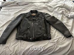 XL Men's Vintage Harley-Davidson Leather Jacket Made In USA 50's Bombers Look