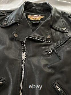 XL Men's Vintage Harley-Davidson Leather Jacket Made In USA 50's Bombers Look