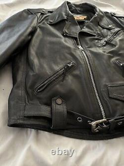 XL Men's Vintage Harley-Davidson Leather Jacket Made In USA 50's Bombers Look