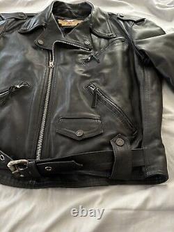 XL Men's Vintage Harley-Davidson Leather Jacket Made In USA 50's Bombers Look