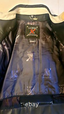 XPERT Leather Motorcycle Jacket Red /Black/White Color US MEN'S SIZE 52H EUC