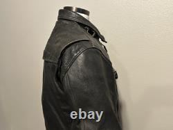 XPERT Performance Gear Black Leather Motorcycle Padded Biker Jacket Mens Sz M