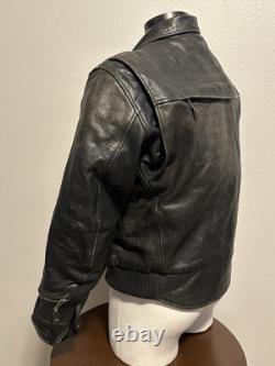 XPERT Performance Gear Black Leather Motorcycle Padded Biker Jacket Mens Sz M