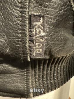XPERT Performance Gear Black Leather Motorcycle Padded Biker Jacket Mens Sz M
