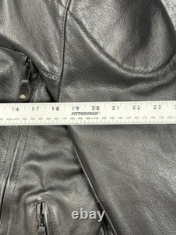 Xelement Advanced Motorcycle Gear Mens Jacket Large Black Leather Biker Jacket
