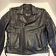Xelement Black Leather Motorcycle Jacket Size Large With Insulation Liner