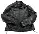 Xelement Heavy Padded Leather Black Racer Motorcycle Bomber Biker Jacket Men's L