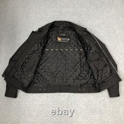 Xelement Jacket Mens Large Black Skull Snake Embroidered Waterproof Motorcycle