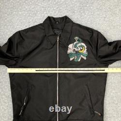 Xelement Jacket Mens Large Black Skull Snake Embroidered Waterproof Motorcycle