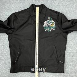 Xelement Jacket Mens Large Black Skull Snake Embroidered Waterproof Motorcycle