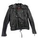 Xpert Motorcycle Leather Biker Jacket Womens Size M Black Zip Thinsulate Moto