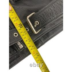 Xpert Motorcycle Leather Biker Jacket Womens Size M Black Zip Thinsulate Moto