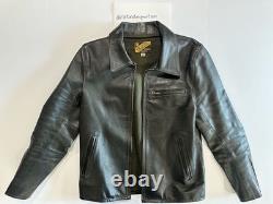 Y'2 Leather Horse Hide Single Riders Jacket Black Size40 Made in Japan