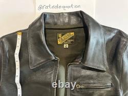 Y'2 Leather Horse Hide Single Riders Jacket Black Size40 Made in Japan
