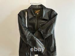 Y'2 Leather Horse Hide Single Riders Jacket Black Size40 Made in Japan