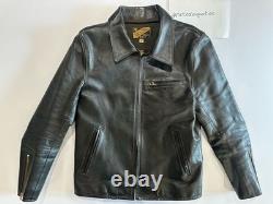 Y'2 Leather Horse Hide Single Riders Jacket Black Size40 Made in Japan