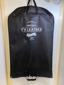 Y'2 Leather Horsehide Jacket Size 40 Motorcycle Jacket Black from Japan Used